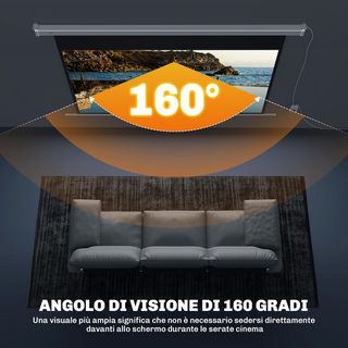 Pantalla Proyector Motorizada De 84 Pulgadas 4K HD Formato 16:9, Pantalla Proyector Motorizada Eléctrica Con Control Remoto, para Casa, Cine, Oficina, Hogar, Exterior, 212X8X150 Cm, Blanco