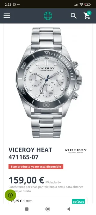 Reloj Viceroy Heat 471165-07 Cronógrafo