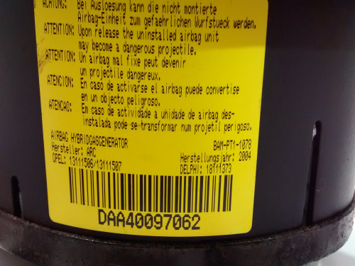 13111506 AIRBAG VOLANTE OPEL CORSA C 1999-2000-2001-2002-2003-2004-2005-2006