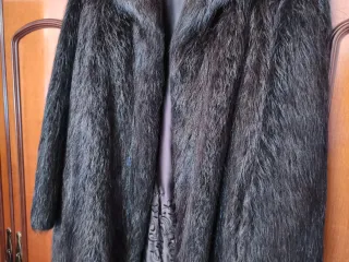 Abrigo de piel marrón mujer