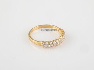 anillo oro 18k con piedra con circonita