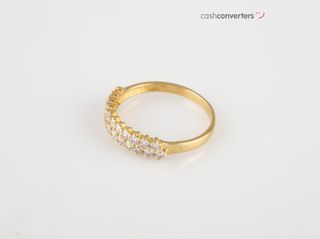 anillo oro 18k con piedra con circonita