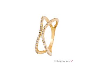 anillo oro 18k con piedra con circonita