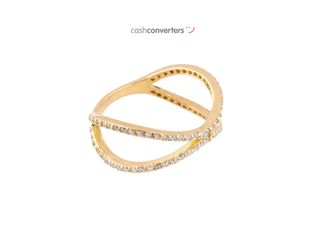 anillo oro 18k con piedra con circonita