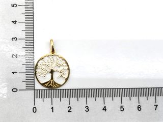 colgante oro 18k con piedra con circonita