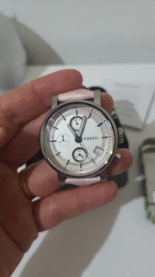 Reloj Fossil Mujer Rosa y Plateado M