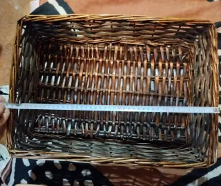 4 Cestas Mimbre Almacenaje Decoración por 13 euros