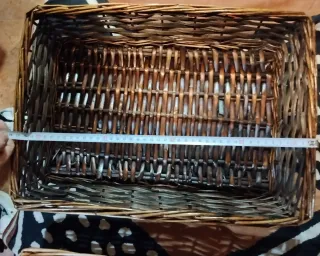 4 Cestas Mimbre Almacenaje Decoración por 13 euros