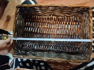 4 Cestas Mimbre Almacenaje Decoración por 13 euros