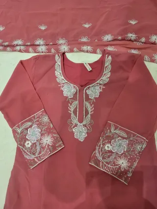 Conjunto hindú bordado talla única