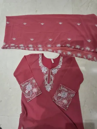 Conjunto hindú bordado talla única