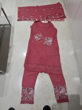 Conjunto hindú bordado talla única