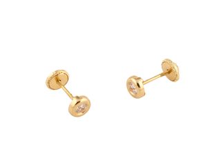 pendientes oro 18k con piedra