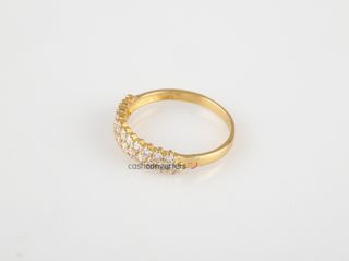 anillo oro 18k con piedra con circonita