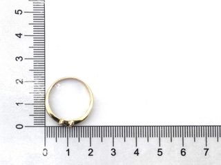 sortija oro 18k con piedra con diamante