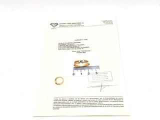 sortija oro 18k con piedra con diamante