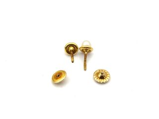 pendientes oro 18k con piedra con perla