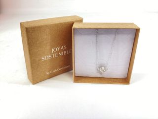 cadena plata 925mm con piedra con circonita 19 2.5cm