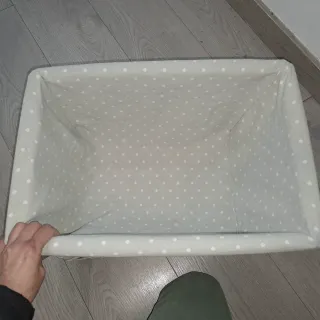 Cesta mimbre mediana blanca nueva