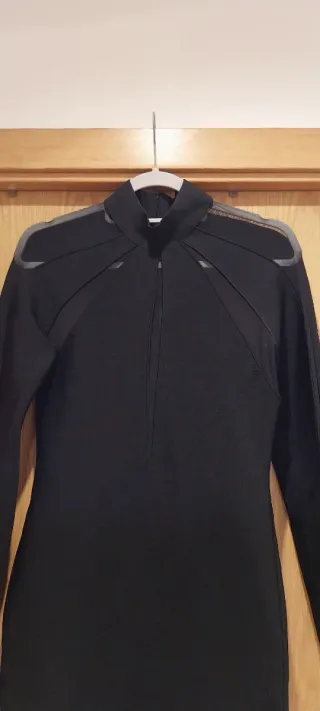 Vestido Guess Preto Manga Longa