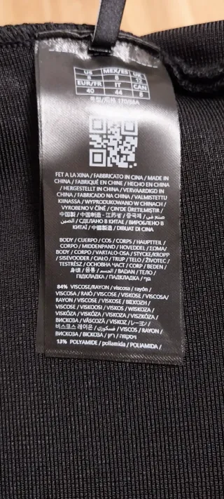 Vestido Guess Preto Manga Longa