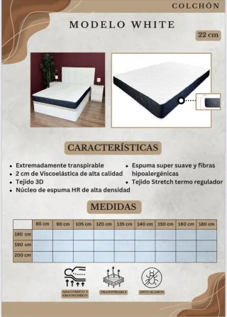 Canapé 90/190 + Colchón + Almohada