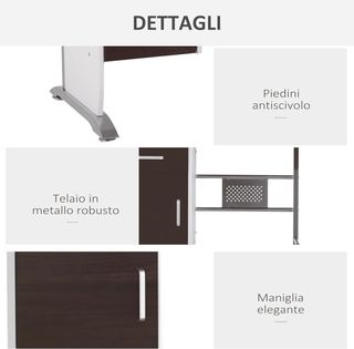 Escritorio para Computadora Porta PC, Escritorio para Habitación y Oficina con Cajón de Madera 100X52X75 Cm