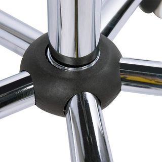 Silla de Oficina en Piel PU Blanca Con 5 Ruedas Giratorias, Acolchado y Altura Regulable, 52.5X54X84-99Cm