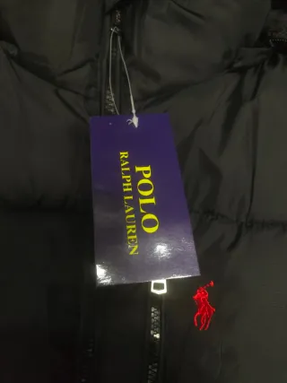Abrigo Ralph Lauren Negro con Capucha