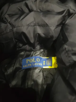 Abrigo Ralph Lauren Negro con Capucha
