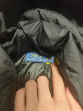 Abrigo Ralph Lauren Negro con Capucha