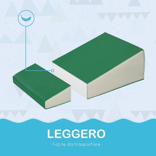 Juego de Construcción Suave para Niños de 1 a 3 Años con 5 Bloques de Colores, Set de Juego de Bloques Suaves para Niños en Cuero Sintético y Espuma, Marrón, Caqui, Azul, Verde y Celeste