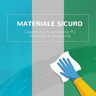 Juego de Construcción Suave para Niños de 1 a 3 Años con 5 Bloques de Colores, Set de Juego de Bloques Suaves para Niños en Cuero Sintético y Espuma, Marrón, Caqui, Azul, Verde y Celeste