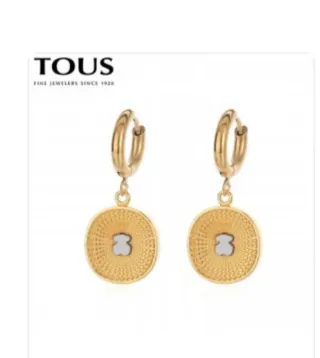 Pendientes d Plata baño de Oro 18K Tous Mdl.Oursin