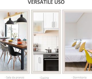 Mesa Plegable de Comedor con 2 Alas, Mesa de Comedor Extensible de Madera Ahorra Espacio para Cocina y Salón, 104X76X73.7 Cm, Blanco