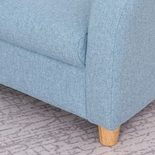 Sillón para Niños en Tela, Silloncito de Diseño para Habitación con Acolchado, Máx. 65 Kg, 49X45X44 Cm, Azul