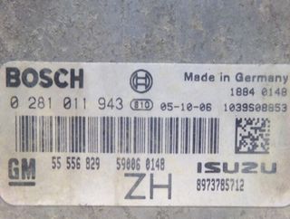 Centralita motor ecu opel 0281011943 astra 102598