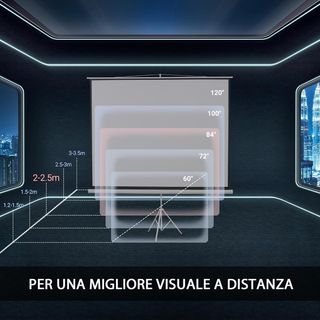Pantalla Proyector De 84 Pulgadas 4K HD Formato 4:3 Con Trípode Plegable Regulable, Pantalla Proyector Portátil De Metal, Gran Ángulo De 160 Grados, Para Casa, Hogar, Cine, Exterior, Blanco