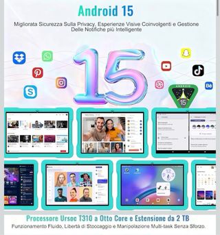 Tablet 10.1 Android 15 30GB RAM + 2TB TF