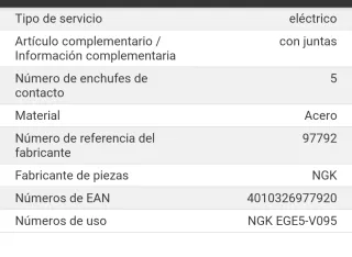 Válvula EGR NTK EGE5-V095