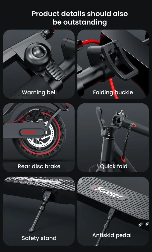 Patinete Eléctrico iScooter i9 HOMOLOGADO DGT 2026