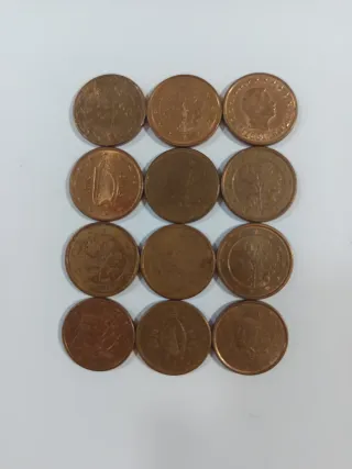 Monedas De La Zona Euro.