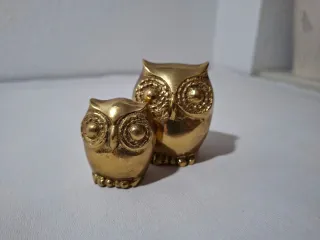 BÚHOS DE BRONCE VINTAGE