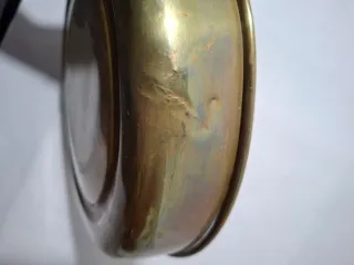 ANTIGUO LIMOSNERA DE BRONCE Y LATÓN PETITORIA