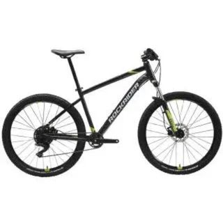 Bicicleta Rockrider Negra y Verde
