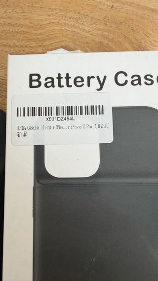 Custodia con batteria integrata per iPhone 11 Pro nero