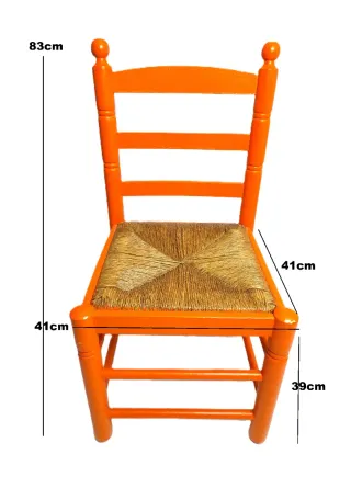Silla - Madera y mimbre