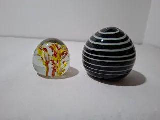 2 PISAPAPELES VINTAGE CRISTAL DE MURANO AÑOS 70