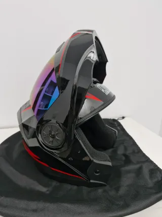 Casco + Auriculares Inalámbricos BT-12 para Moto