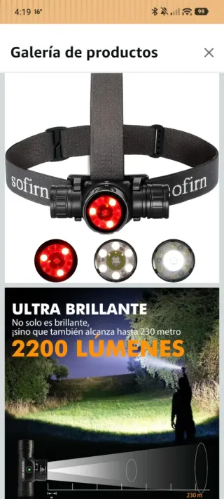 Linterna frontal Sofirn HS21